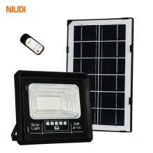 Niudi Ce Rohs ABS Top Sale Factory Price Ip65 30W 50w 100w Solar Panel Outdoor Led Flood Light With Remote For Garden